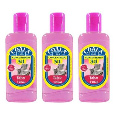 Imagem de Kit 3 Coala Desinfetante Concentrado 3 em 1 - Talco 120ML