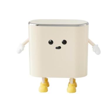 Imagem de AFXGUSD Lixeira Criativa, Recipiente de Lixo Leve de 12 Litros, Lixeira Resistente, Bonita, para Debaixo Da Mesa, Banheiro, Dormitório, Estudo