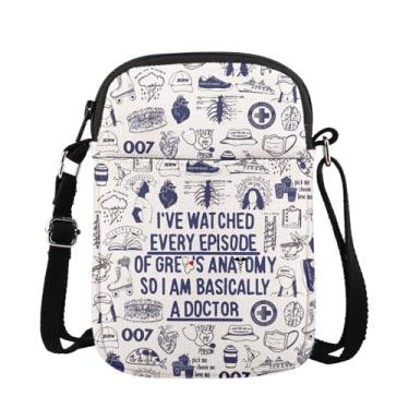 Imagem de MAOFAED Bolsa de ombro engraçada de drama médico para cirurgião médico enfermeiro, You're My Person, presente de formatura de estudante de medicina (basicamente médico)