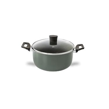 Imagem de Caçarola Multiflon Ekó 20 cm Antiaderente Tampa Vidro Verde