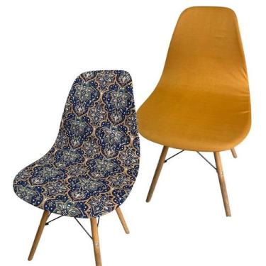 Imagem de Kit 2 Capa de Cadeira Charles Eames Eiffel Pé Palito Malha Mista - Ame