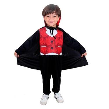 Imagem de Fantasia Conde Dracula Baby Com Capa Sulamericana, Preto, M 1 - 2