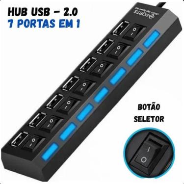 Imagem de Hub USB 7 Portas com Extensão e Alta Velocidade para HD Externo - FAZA