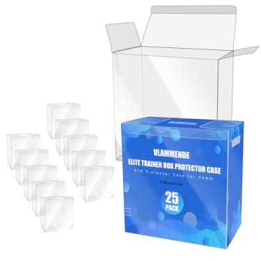 Imagem de Vlammende 25 Pack ETB Case Protectors Plastic Case Elite Trainer Boxes for PKMN,Transparent Cover,Fold PKMN Etb Protector