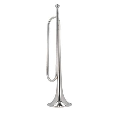 Imagem de Cavalaria de buzina de corneta trompete profissional orquestra militar bb key resistente material de latão de tom ideal banda escolar performance prata prata
