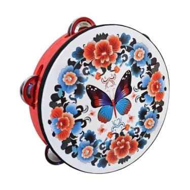 Imagem de YIJU Pandeiro de 8 polega, com sinos, instrumento de percussão, brinquedo educacional musical infantil, brinquedo musical infantil para festa, concerto, a