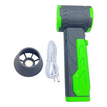 Imagem de Jet Dry Blower Alta Velocide Elétrica Air Duster Handheld Blower Fan 50MM Duto Ferramenta Poderosa Remoção de Poeira para Limpeza de Veículos Uso Industrial ABS Material 4000mAh