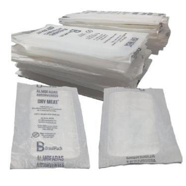 Imagem de Kit 100 Unidades Absorvente Almofada Para Alimentos Dry Meat 40g Branc