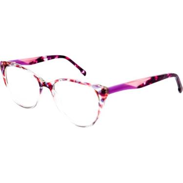 Imagem de Armação de Óculos Gatinho LA215 (Gatinha, C3 - Mármore Roxo)