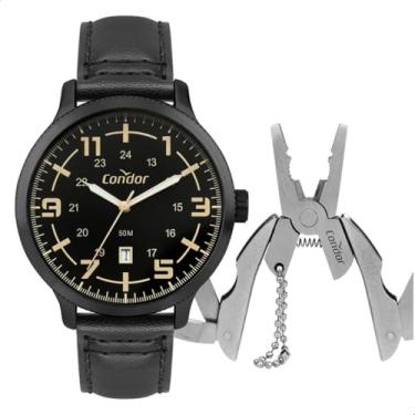 Imagem de Relógio Masculino Condor Analógico Preto + Kit CO2115MYUK5P