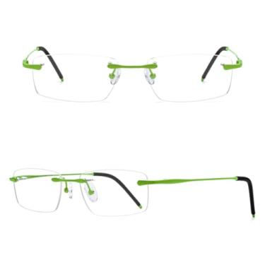 Imagem de VFDHN Armação de óculos de titânio masculina, ultraleve, sem aro, óculos esportivos antiderrapantes (3)
