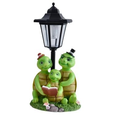 Imagem de Bothyi Estátua de sapo de jardim, iluminação decorativa, luz solar, escultura artesanal à prova d'água para quintal, pátio, gramado, porta da frente,