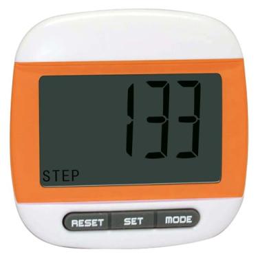 Imagem de Pedômetro para medição de distância de calorias, visor LCD grande 2x2 para caminhada, contador de passos preciso com clipe