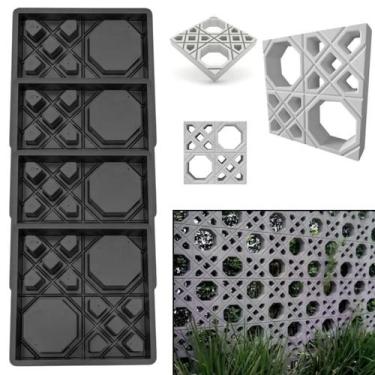 Imagem de 4un Forma Elemento Vazado Combosé Gobogó 39x39x7 Parede Concreto - Rec