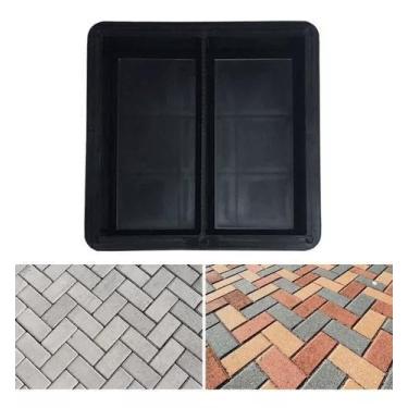 Imagem de Forma Dupla p Piso Concreto Tijolinho Molde Matriz Base p Bloco Reto T
