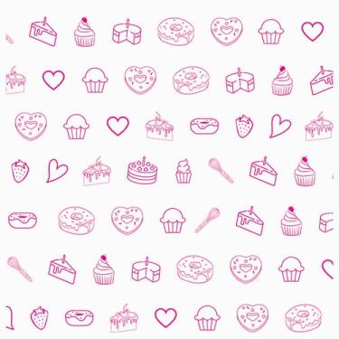 Imagem de Papel Manteiga Antigordura DOCES (ROSA) 15x15cm 500 UNIDADES