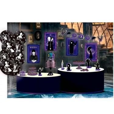 Imagem de Kit Festa Decorativo Wandinha Addams Aniversário - Festcolor