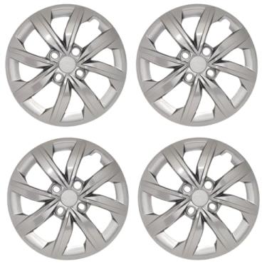 Imagem de Kit 4 Calota Aro 14 Compatível c/Roda Gol G7 2019 2020 - Grafite brilhante