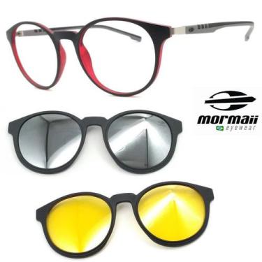 Imagem de Oculos Redondo Preto Mormaii Swap 2 6071 aft + 2 Clipons pn, Aft
