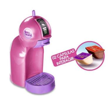 Imagem de Cafeteira de brinquedo infantil expresso kids rosa zuca toys