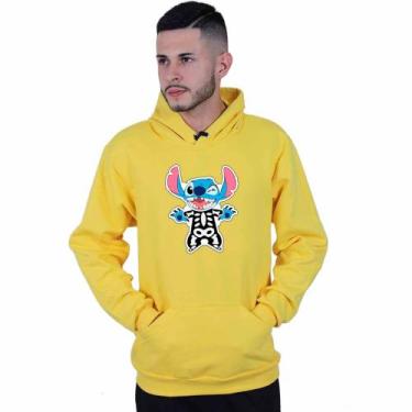 Imagem de Moletom Unissex Canguru Lilo Stitch Halloween - Lafre, Amarelo, GG