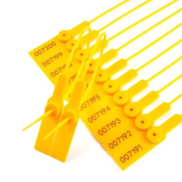 Imagem de Kocents 100 Peças De Selos Plástico Com Comprimento Ajustável Para Logística, Herméticos, Amarelos