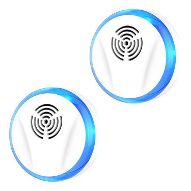 Imagem de Repelente de pragas ultrassônico para uso interno para controle de roedores, repelente de mosquitos, assassino de baratas, dissuasor de aranha, repelente eletrônico de ratos. (2, branco)