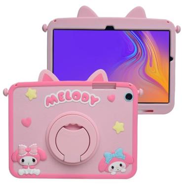 Imagem de Capa de desenho animado para iPad de 10,2 polegadas/iPad Pro de 10,5 polegadas/iPad Air 3, MONEHOYSY com suporte de silicone macio [à prova de quedas, à prova de choque, antiderrapante] Capa traseira