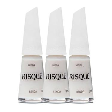 Imagem de Kit 3 Esmalte Risqué Natural Renda 8ml