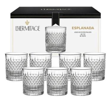 Imagem de Jogo 6 Copos Baixos Para Whisky Bebida Drink 310ml Esplanada - FULL FI