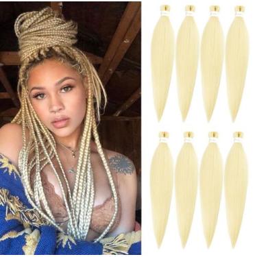 Imagem de Textura Yaki pré-esticada de 36 polegadas para cabelo trançado Ubeleco