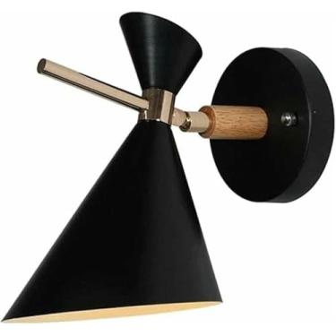 Imagem de WLHAZMWY Lâmpada de parede ajustável E27 Arandela de parede interna nórdica moderna luminária de quarto pequena lâmpada para corredor de sala de estar (verde claro)