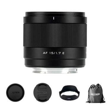 Imagem de VILTROX Lente F1.7 E de 15 mm para Sony E-Mount, lente AF 15 mm f/1.7 com foco automático ultra grande angular APS-C E compatível com Sony a6300 a6400 a6500 a6600 ZV-E10 FX30 A6700 ZV-E10II a7LL/A