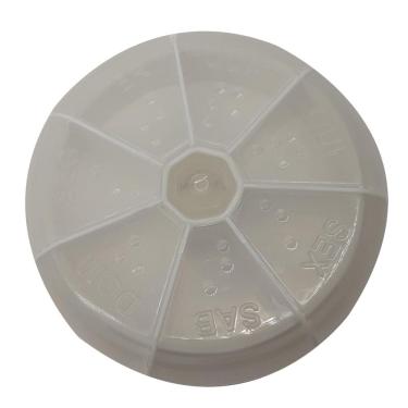 Imagem de Porta Comprimido Branco Redondo