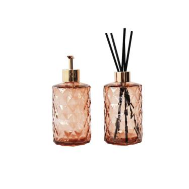 Imagem de Kit Difusor E Porta Sabonete Líquido De Vidro 330ml