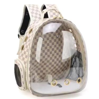 Imagem de Mochila Pet Courino Luxo Gato Cachorro Astronauta Transparente Bolsa Transporte Visão 360° para Passeio e Viagem Bolha Panorâmica, Tapete interno courino