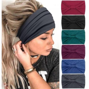 Imagem de Bandanas Tobeffect African Boho Wide Hairband para mulheres