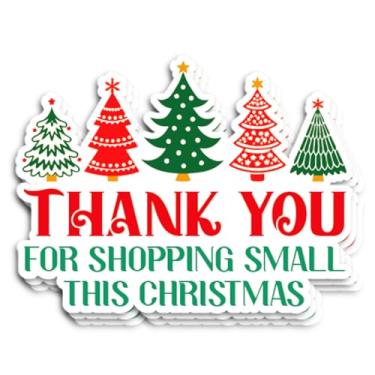 Imagem de 200 pçs adesivos de embalagem de negócios de Natal, obrigado por comprar pequeno Este adesivo de Natal para envelopes caixas de envio embalagem do produto