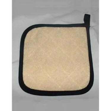 Imagem de Intedge Suporte de panela 318T-8, felpudo de algodão acolchoado quadrado, resistente ao calor até 232 °C, almofada quente de cozinha de 20 x 20 cm de espessura, cor bronzeada natural durável, feito