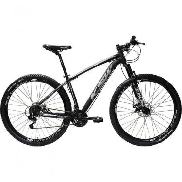 Imagem de Bicicleta Aro 29 Ksw 27v Deore Freio Hidraulico Trava Guidão - Preto-prata - 21"