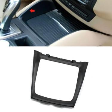 Imagem de Goodithy Compatível com BMW X5 E70/X6 E71, suporte de copo para console frontal, moldura central, persiana de rolos, painel decorativo, substituição de acabamento de bisel 51166956756 (modelo B)