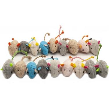Imagem de Cat Mice Toy Fashion's Talk Plush, cheio de catnip, pacote com 18