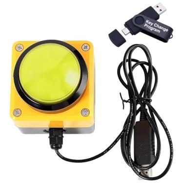 Imagem de Boobysuu Barra de espaço do teclado USB, teclado para jogos com uma mão com botões principais de decisão de política, teclas de combinação personalizadas e função de controle de interruptor de jogo