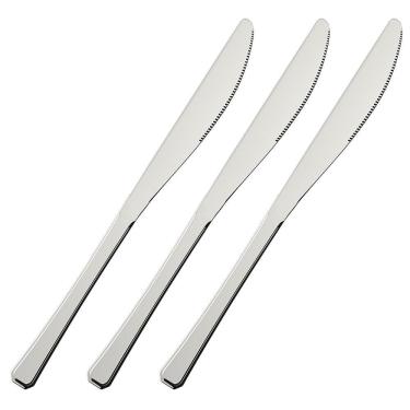 Imagem de Conjunto De Facas Para Mesa Euro Home Chanfrado 3 Peças Inox