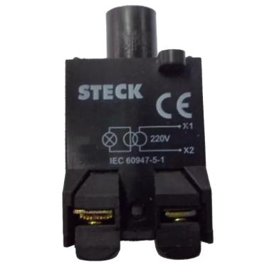 Imagem de Bloco De Contato Para Sinalização 220v - Slplr2 - Steck Bloco De Contato Sinal 220v Slplr2 Steck