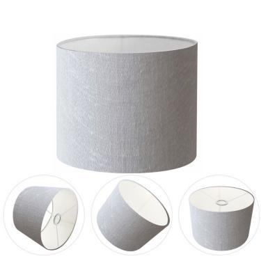 Imagem de Cúpula Abajur E Luminária Cilíndrica Vivare Cp-7014 ø35x21cm - Bocal Nacional Rustico-cinza