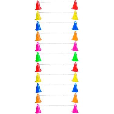 Imagem de Kit Agilidade Treinamento Funcional 22 Cones com Barreira