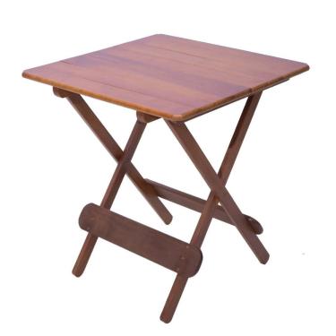 Imagem de Mesa De Madeira 70X70 Dobravel Imbuia - So Mesas So Cadeira