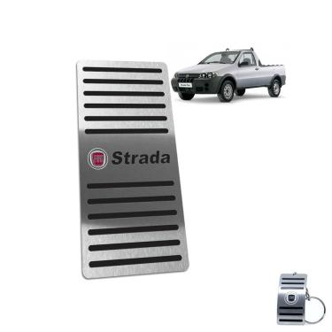 Imagem de Descanso de Pé Fiat Strada 2000 A 2008 Aço Inox Preto