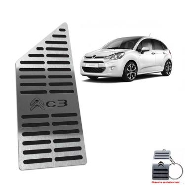 Imagem de Descanso De Pé Citroen C3 2013 Até 2020 Aço Inox Preto